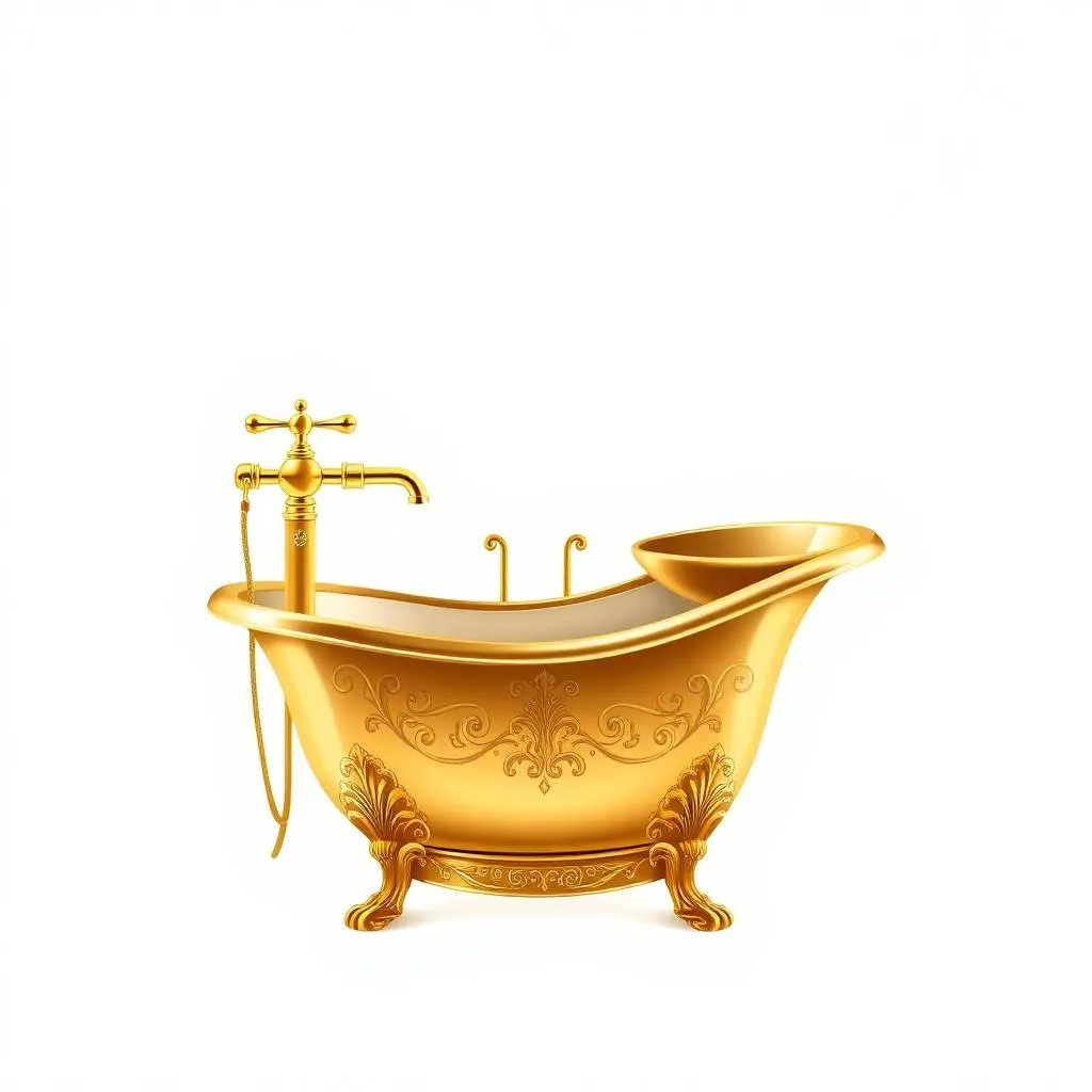 24K Gold Bathroom Set